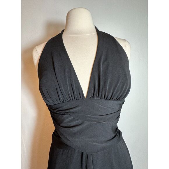 White House Black Market Black Halter Mini Sundress - Picture 7 of 10